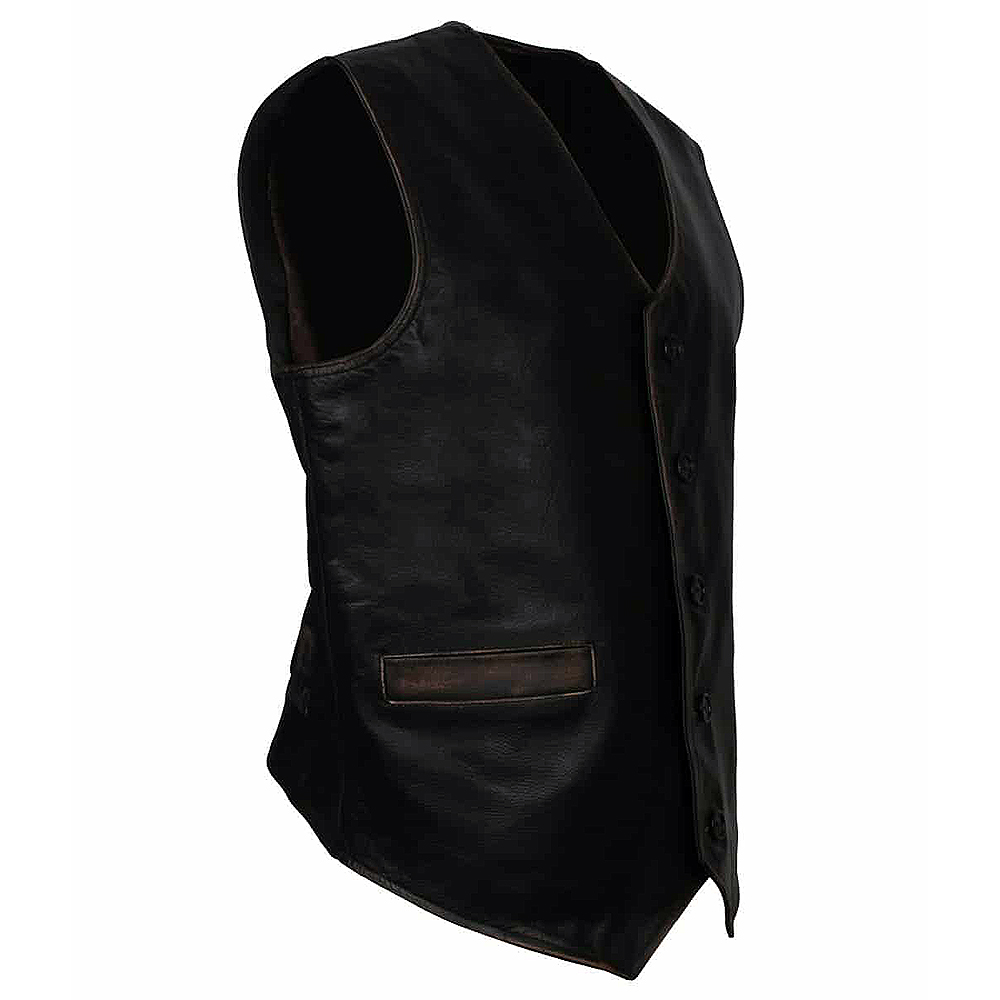 Motorbike Leather Vest