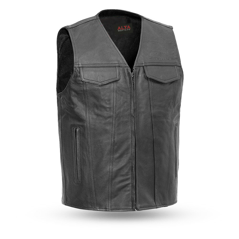 Motorbike Leather Vest